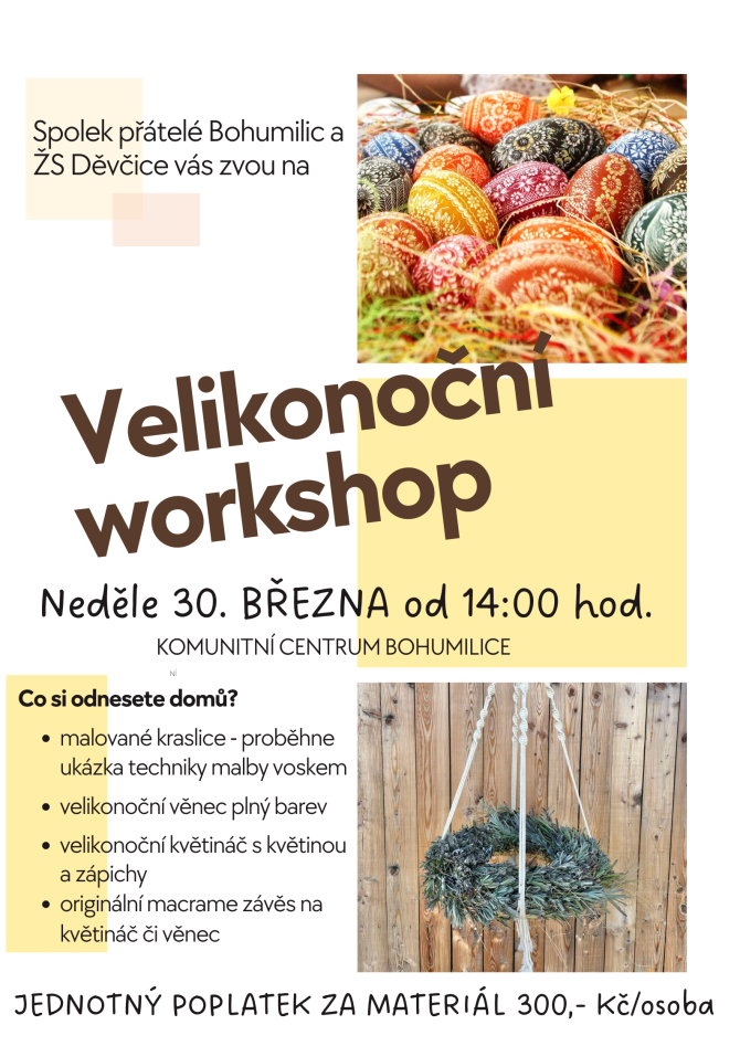 Velkonoční workshop v Bohumilicích 
